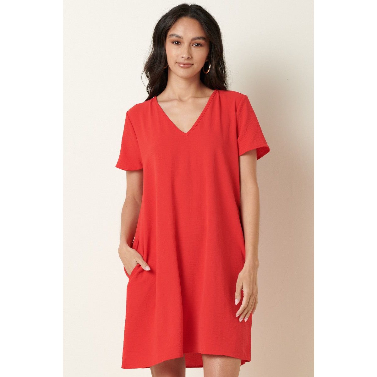 V-Neck Tunic Dress