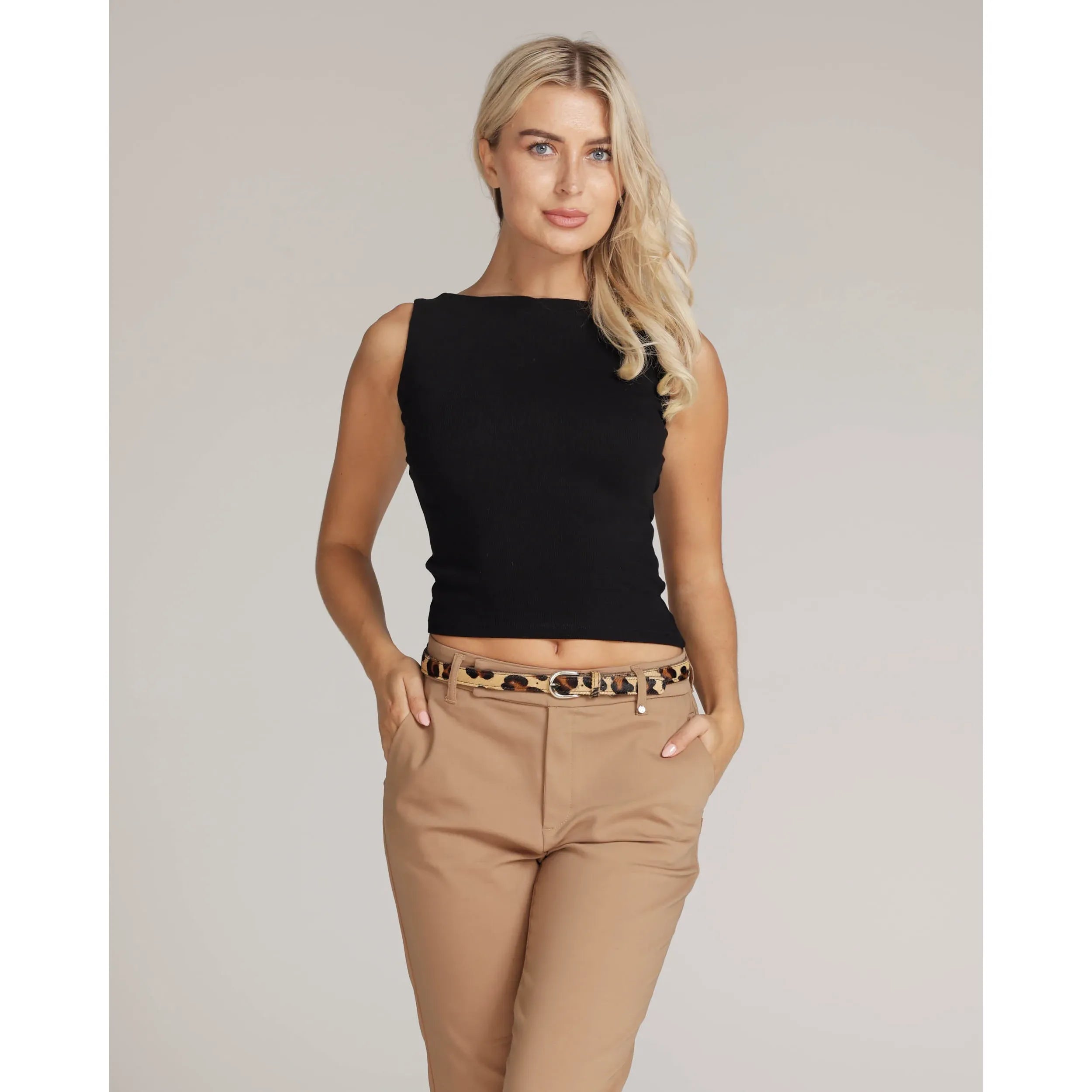 Dania Skinny Belt in Leopard - Marj & Lizzie