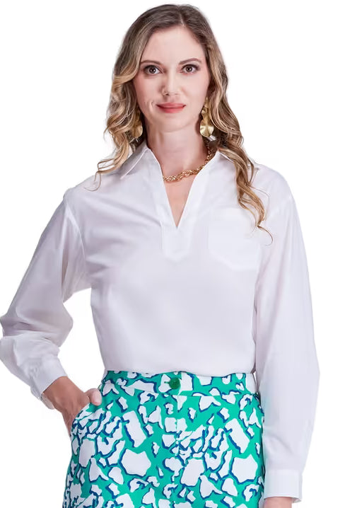 White Collar Blouse, Jade