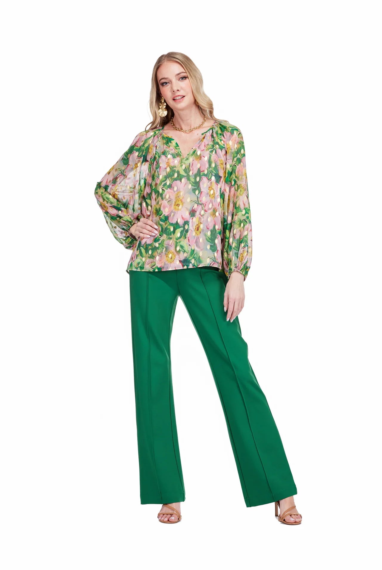 JadeGoldenMagnoliaPeasantTopStyle#79G9923-2A