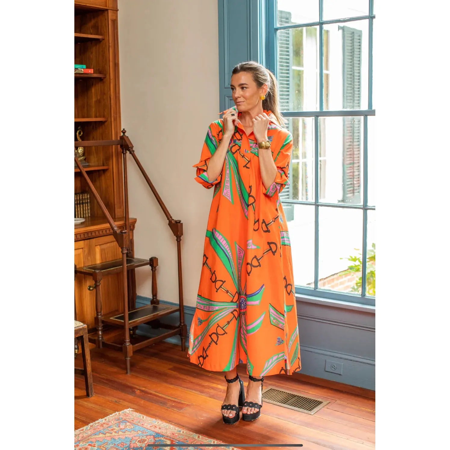 House of MBR, Estate Orange Shirt, Dress