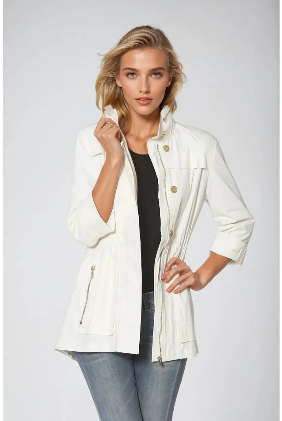 Tess Raincoat Antique White - Marj & Lizzie