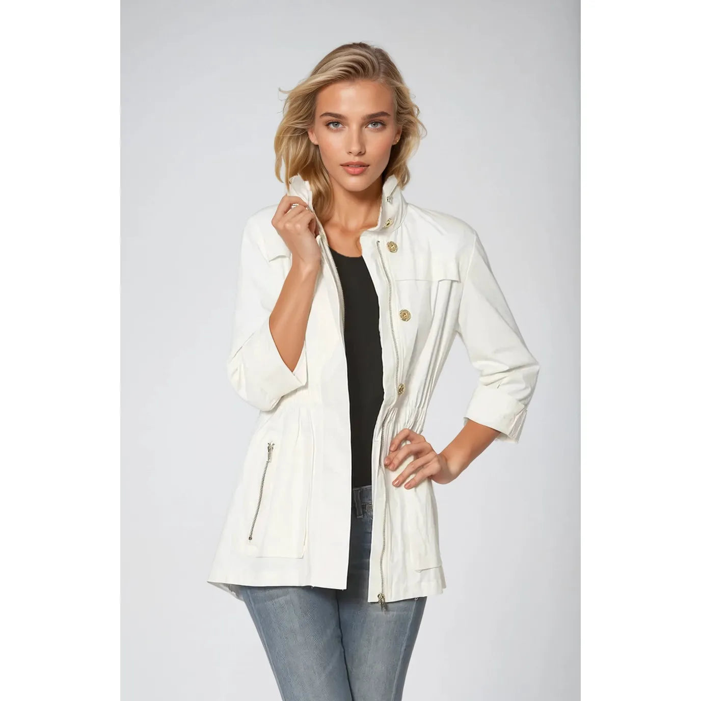 Tess Raincoat Antique White - Marj & Lizzie