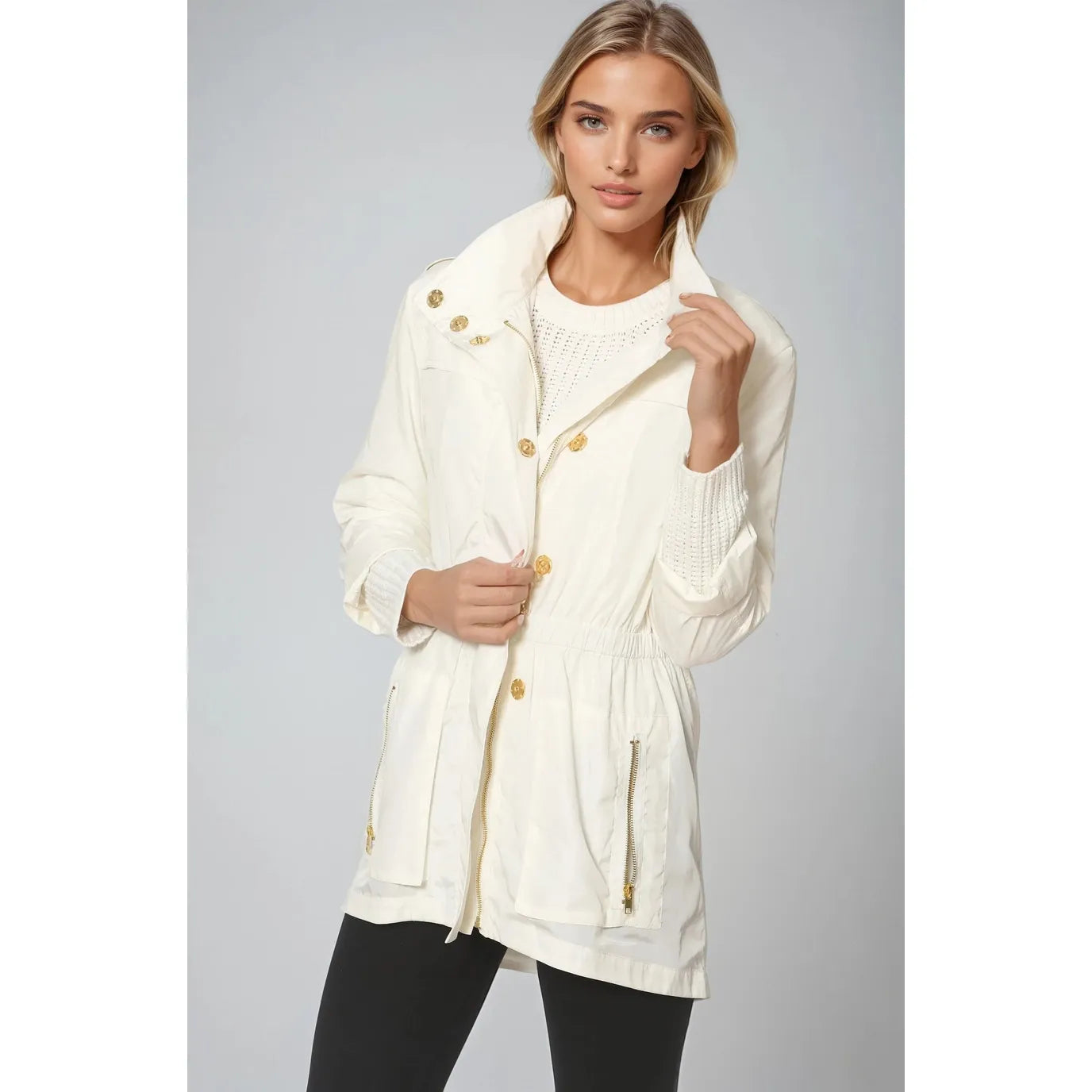 Tess Raincoat Antique White - Marj & Lizzie