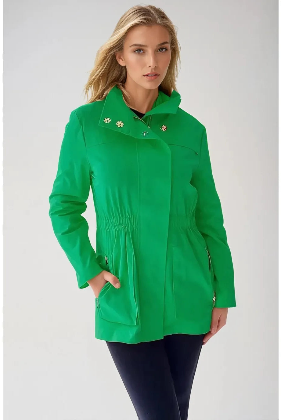 Tess Raincoat Green - Marj & Lizzie