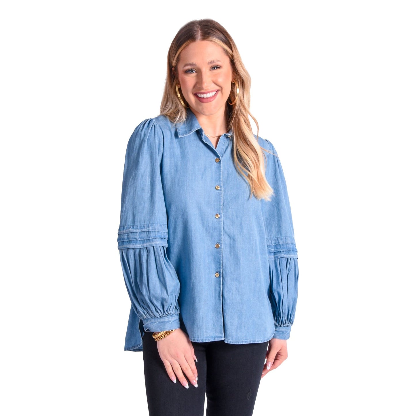 Oxford Top in Chambray