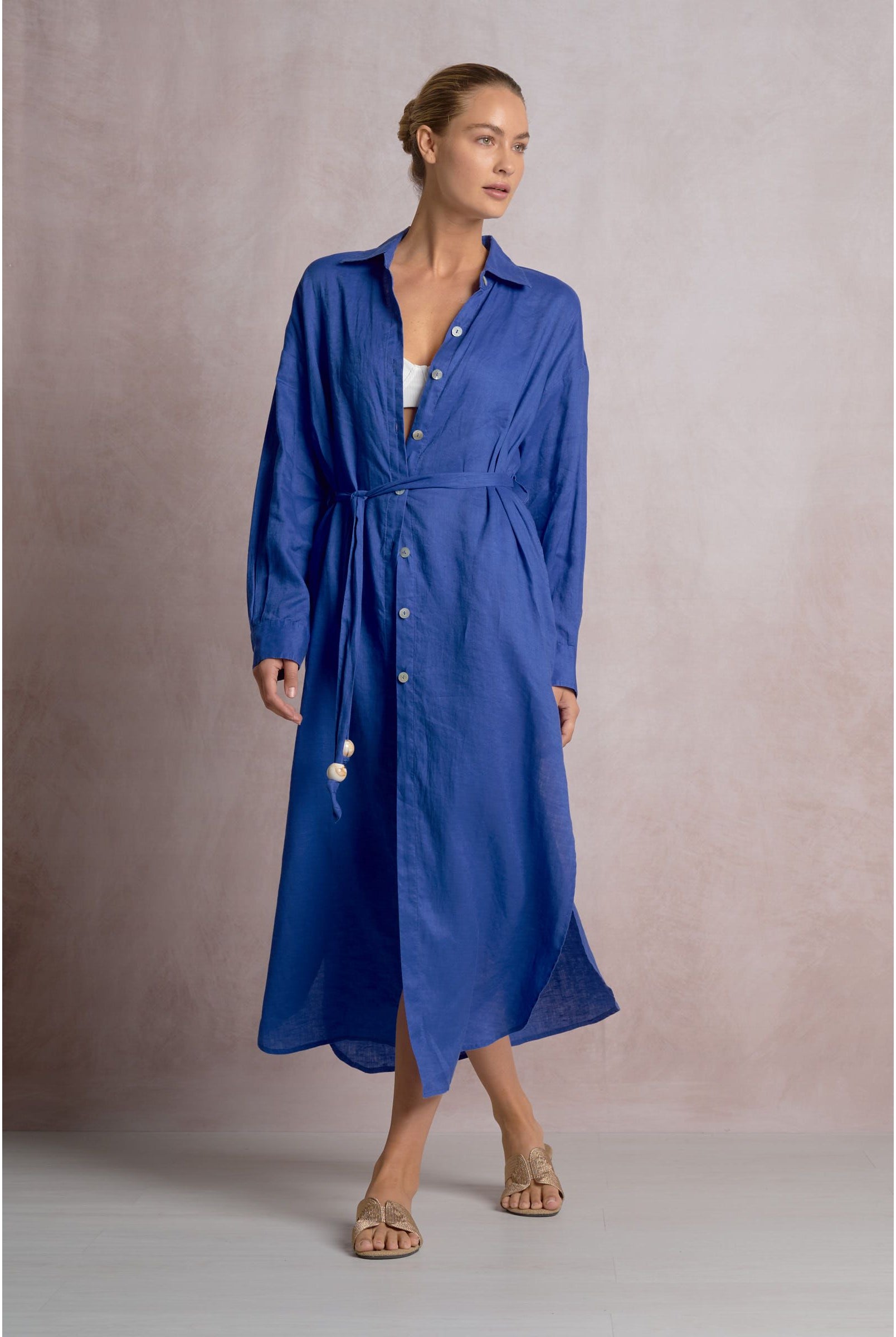 Elan Avereigh dress in sapphire blue, stylish women's dress with elegant design and soft fabric, perfect for formal occasions.