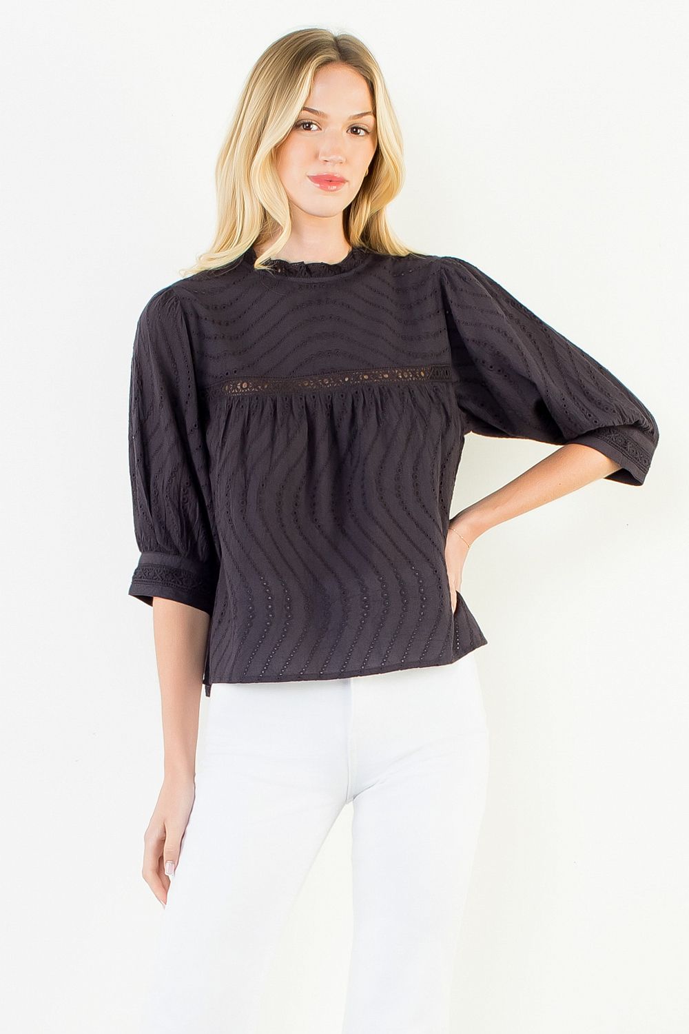 Ellen top THML SRT223-1 embroidered