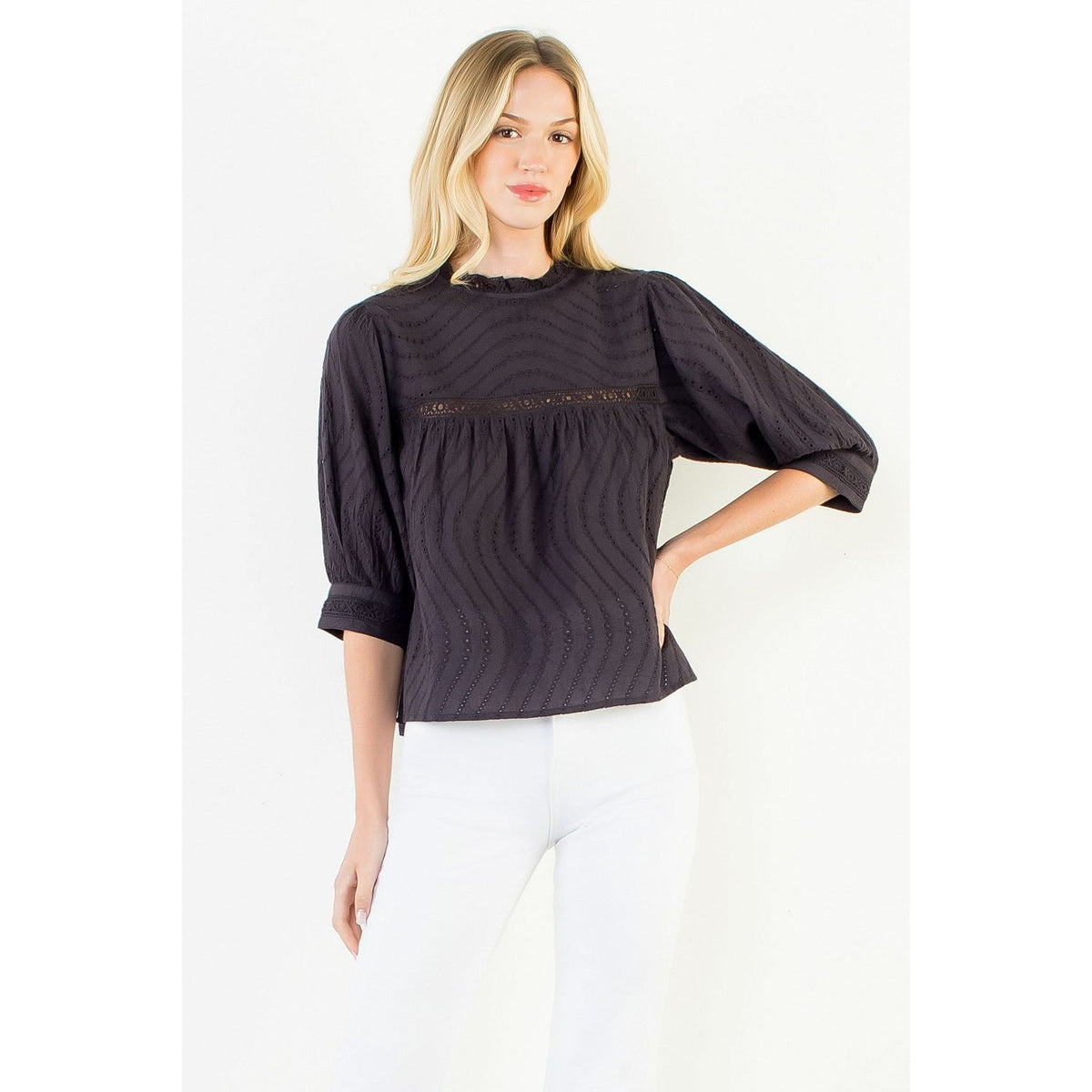 Ellen top THML SRT223-1 embroidered