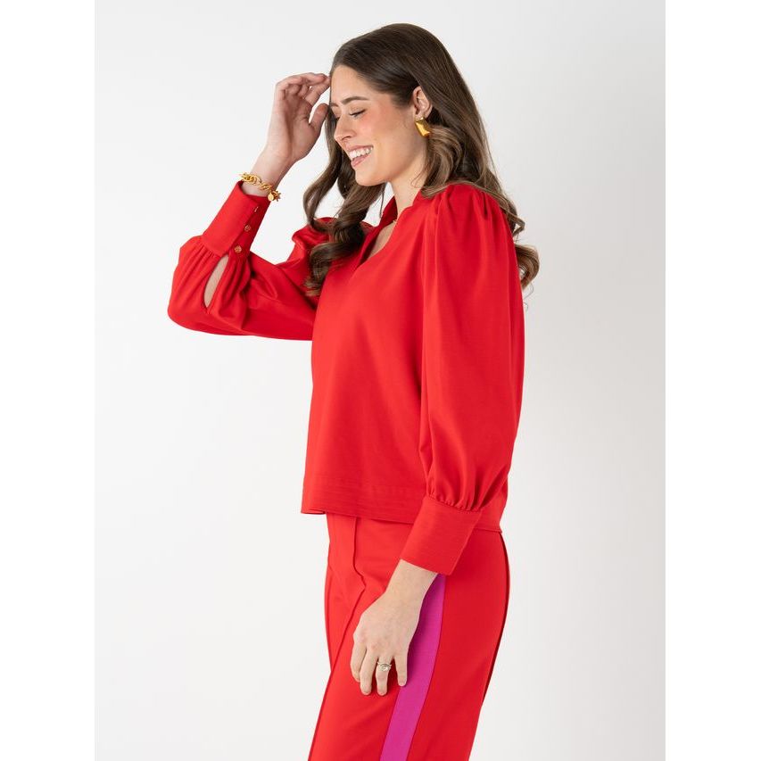 Hampton Top in High Risk Red - Marj & Lizzie