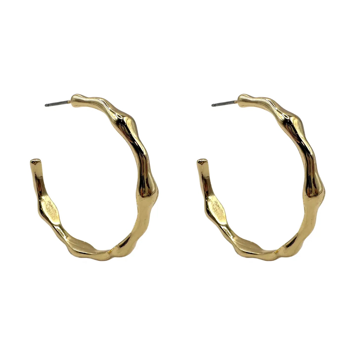 Fornash Brandi Hoop Earring Gold Wavy Hoops Jewelry Accessories