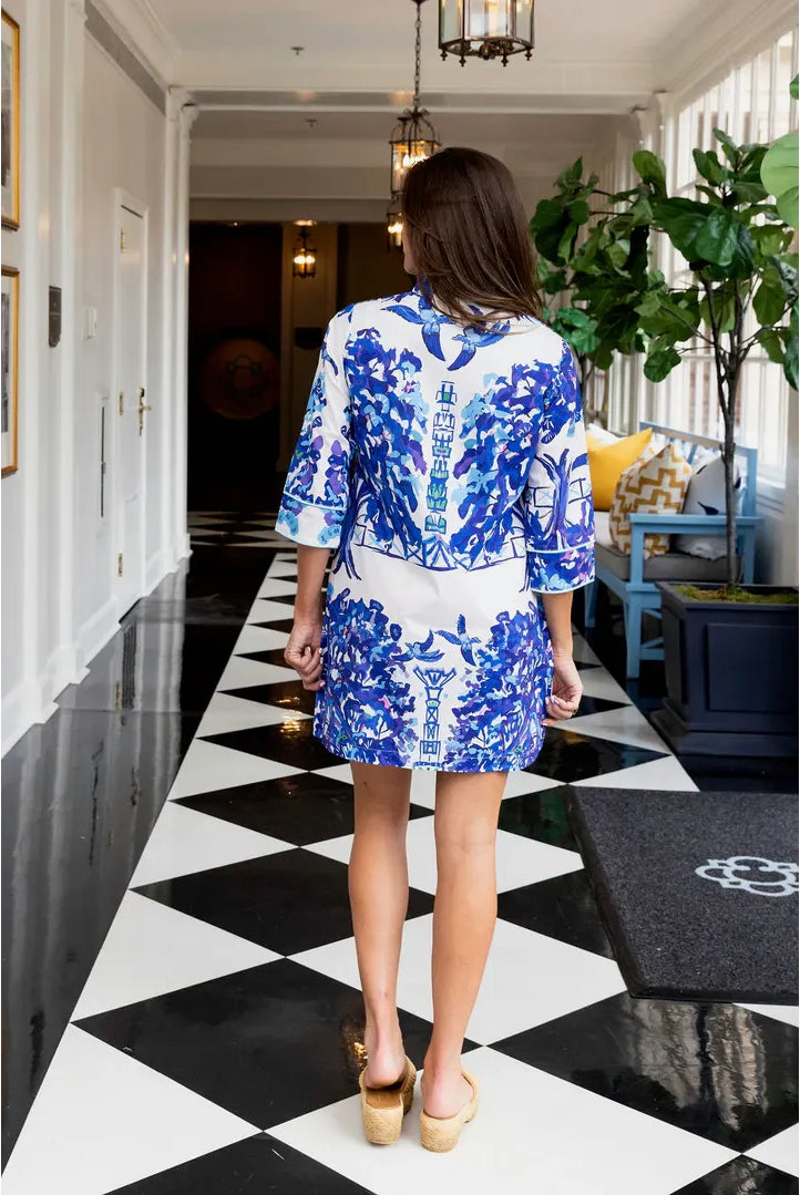 House of MBR Willow Bouvier dress featuring a short back design, elegant fit, and stylish silhouette in soft fabric.