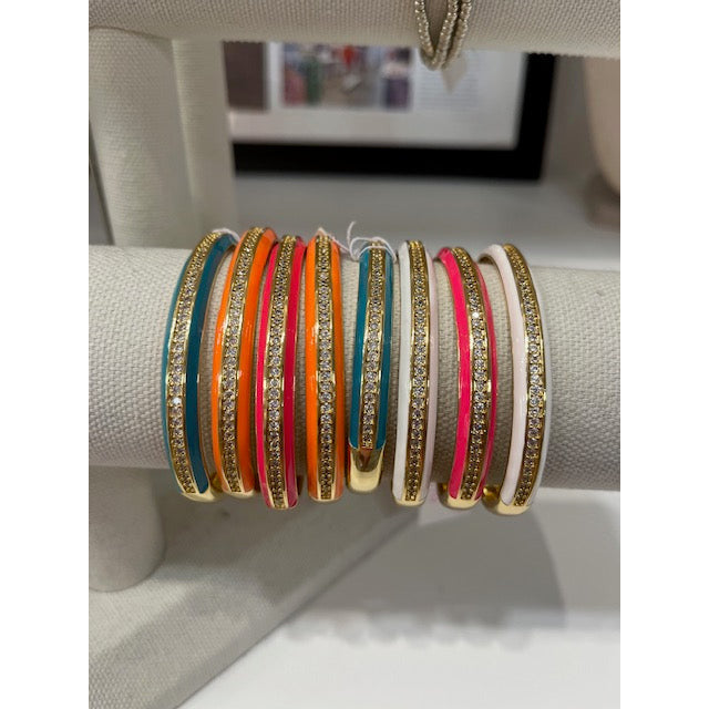 Plank Enamel Bangle