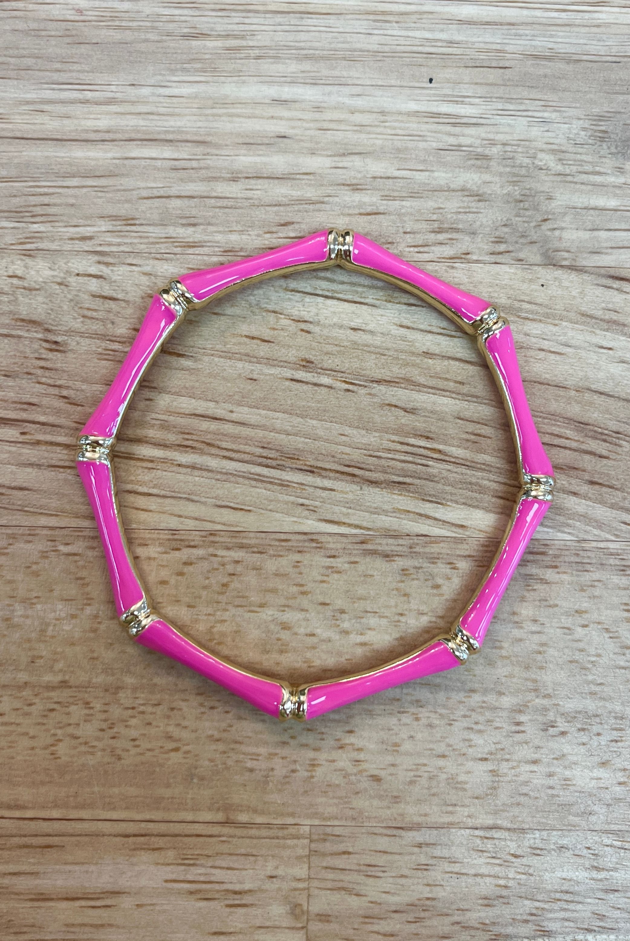 Sm Style bamboo bangle jewelry, natural light wood-colored bracelet with smooth finish and minimalist design.