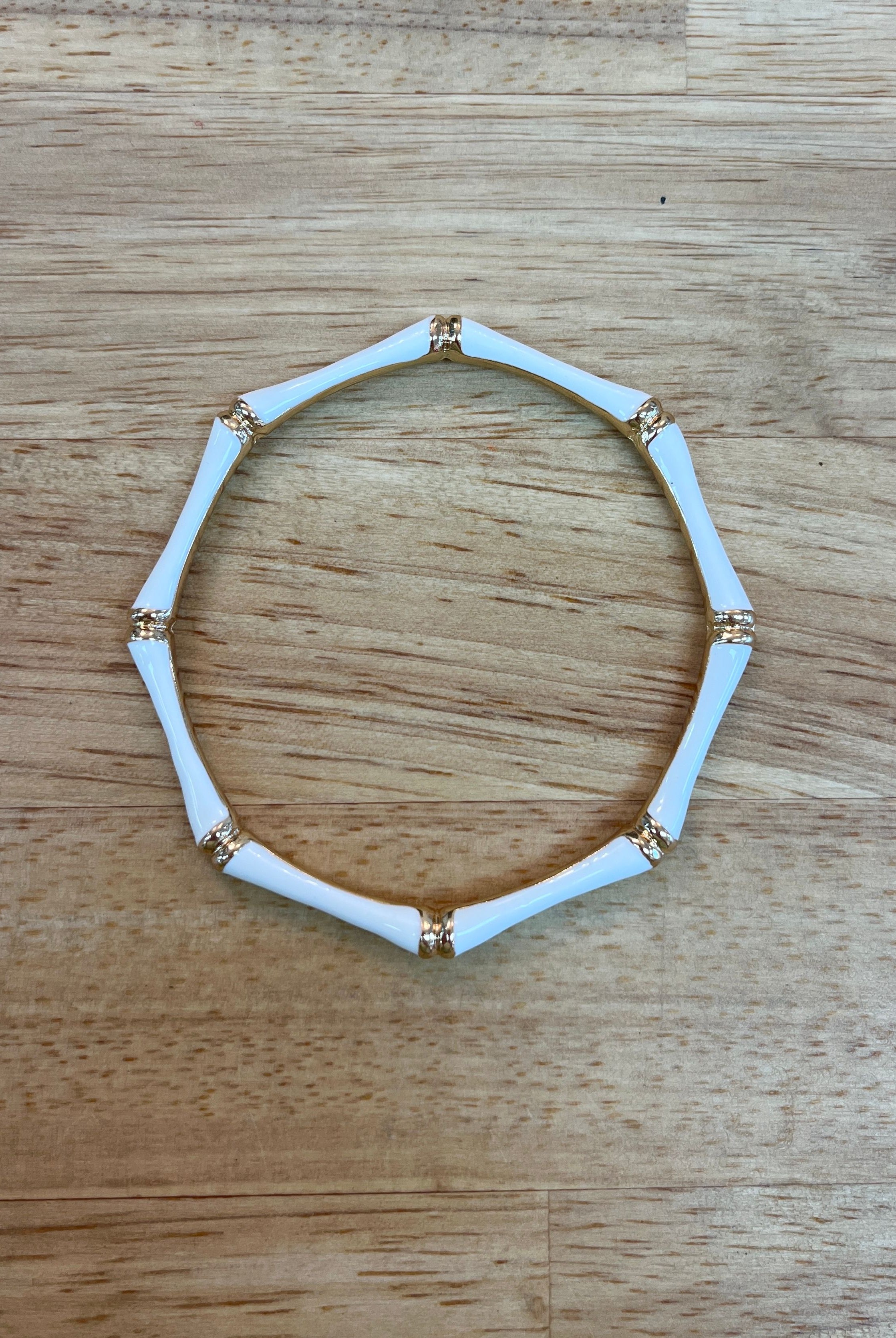 Sm Style bamboo bangle jewelry, round natural bamboo bracelet with smooth finish and minimalist design.