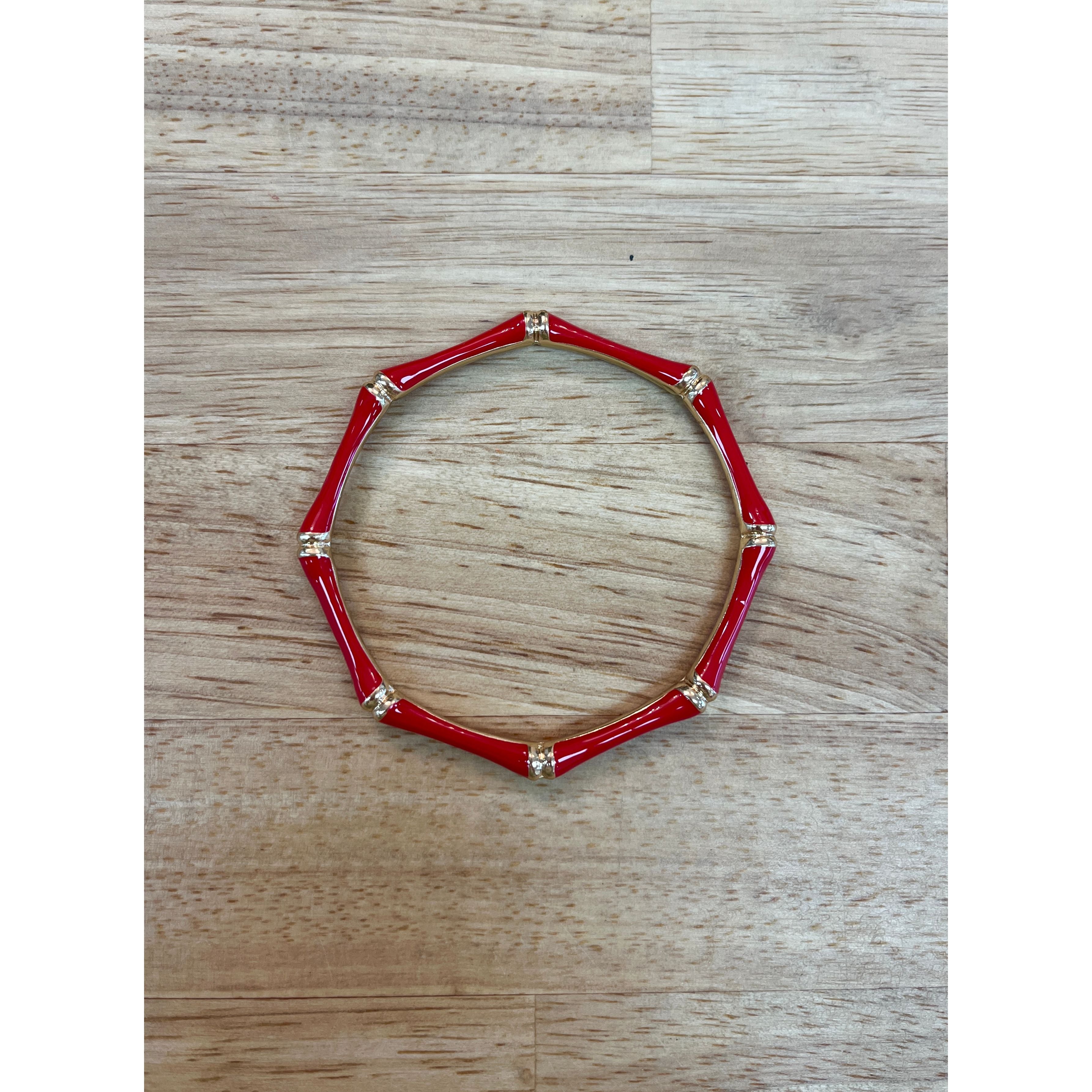 Sm Style bamboo jewelry bangle displayed on a neutral background, showcasing its natural bamboo texture and smooth finish.