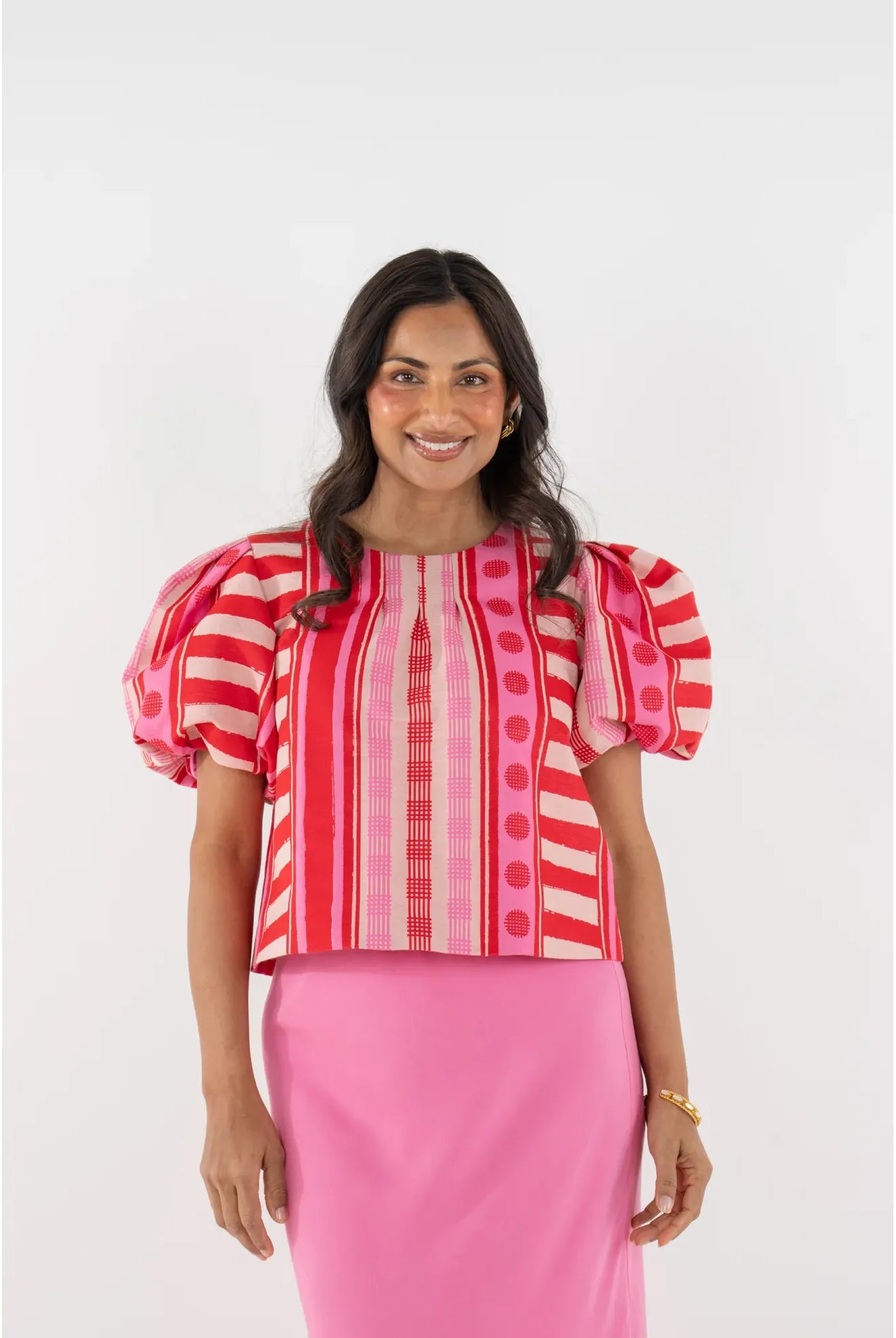 Jane Top Peach Jubilee - Marj & Lizzie