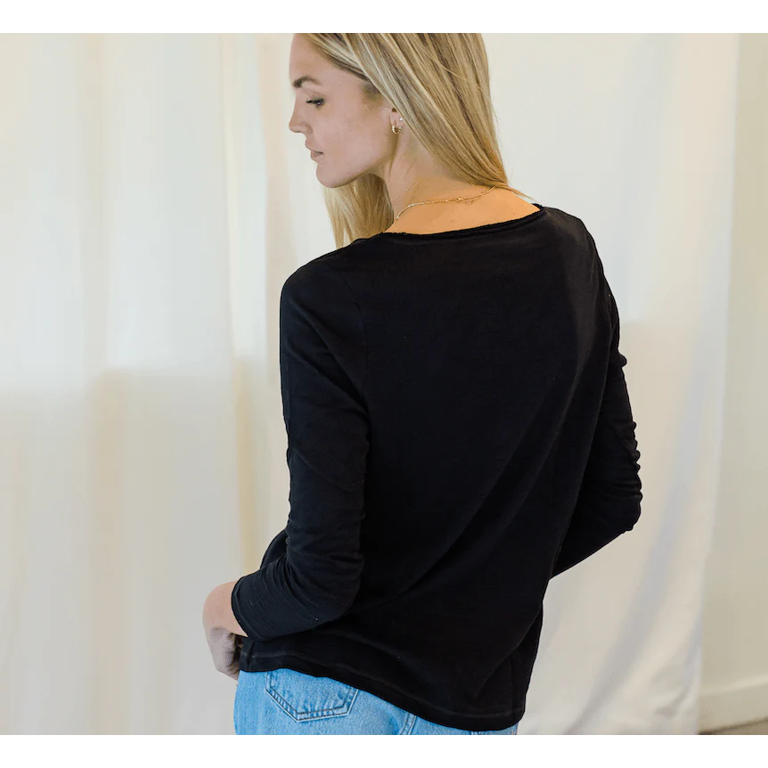 Long Sleeve Messy V Tee