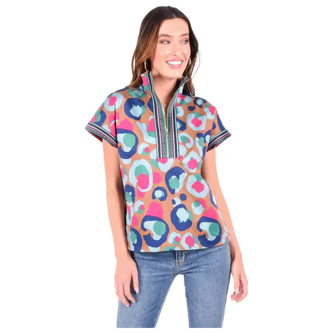 Poppy Pullover - Meadowbrook Spot Cheetah