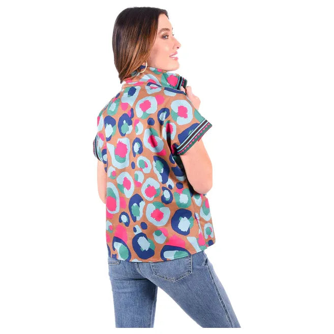 Poppy Pullover - Meadowbrook Spot Cheetah