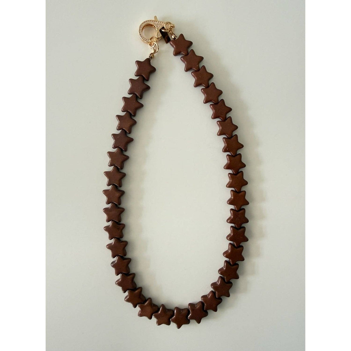 h and Co. Design — brown malachite star beads with gold lobster clasp