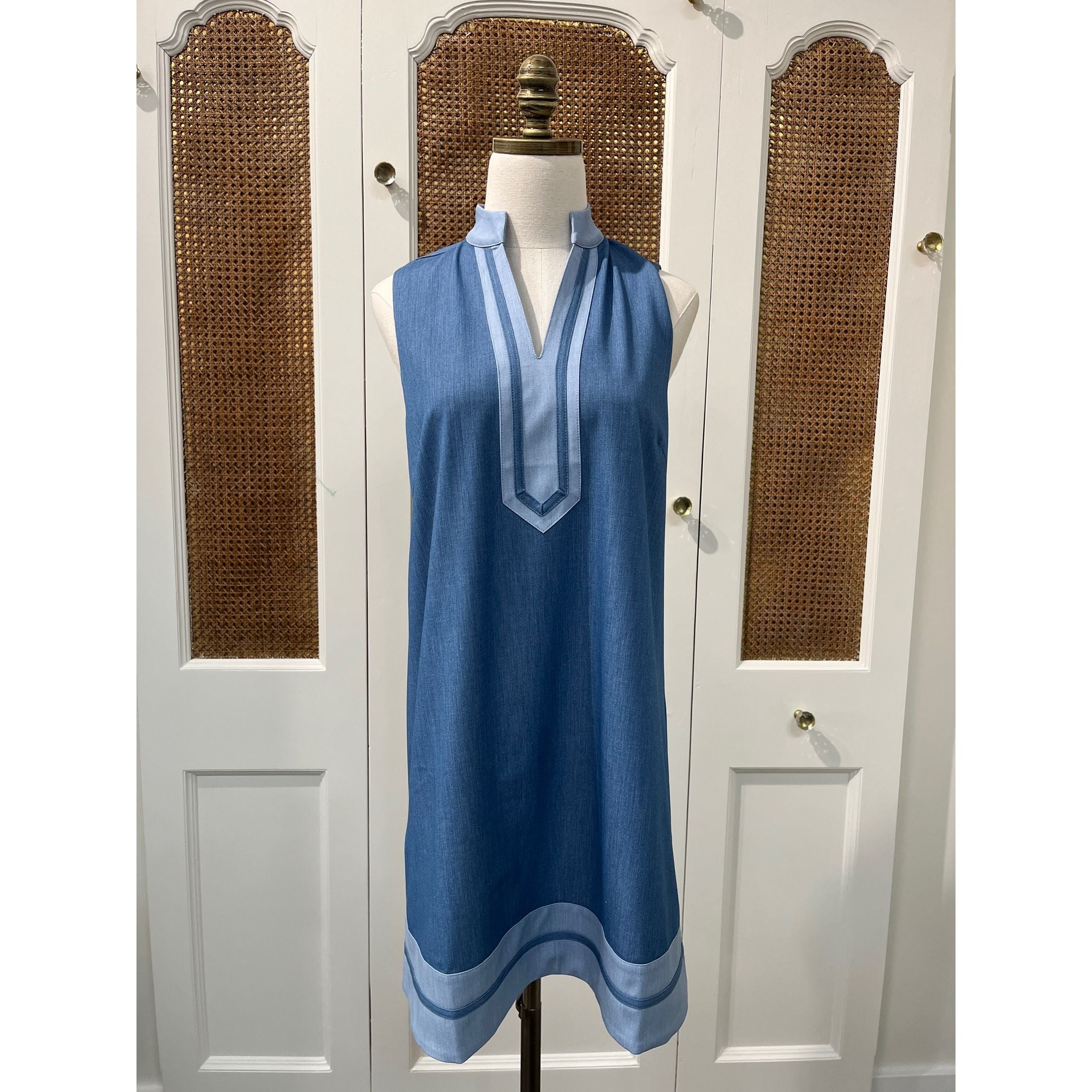 THML sleeveless denim dress Barbara Dress style # JH2384