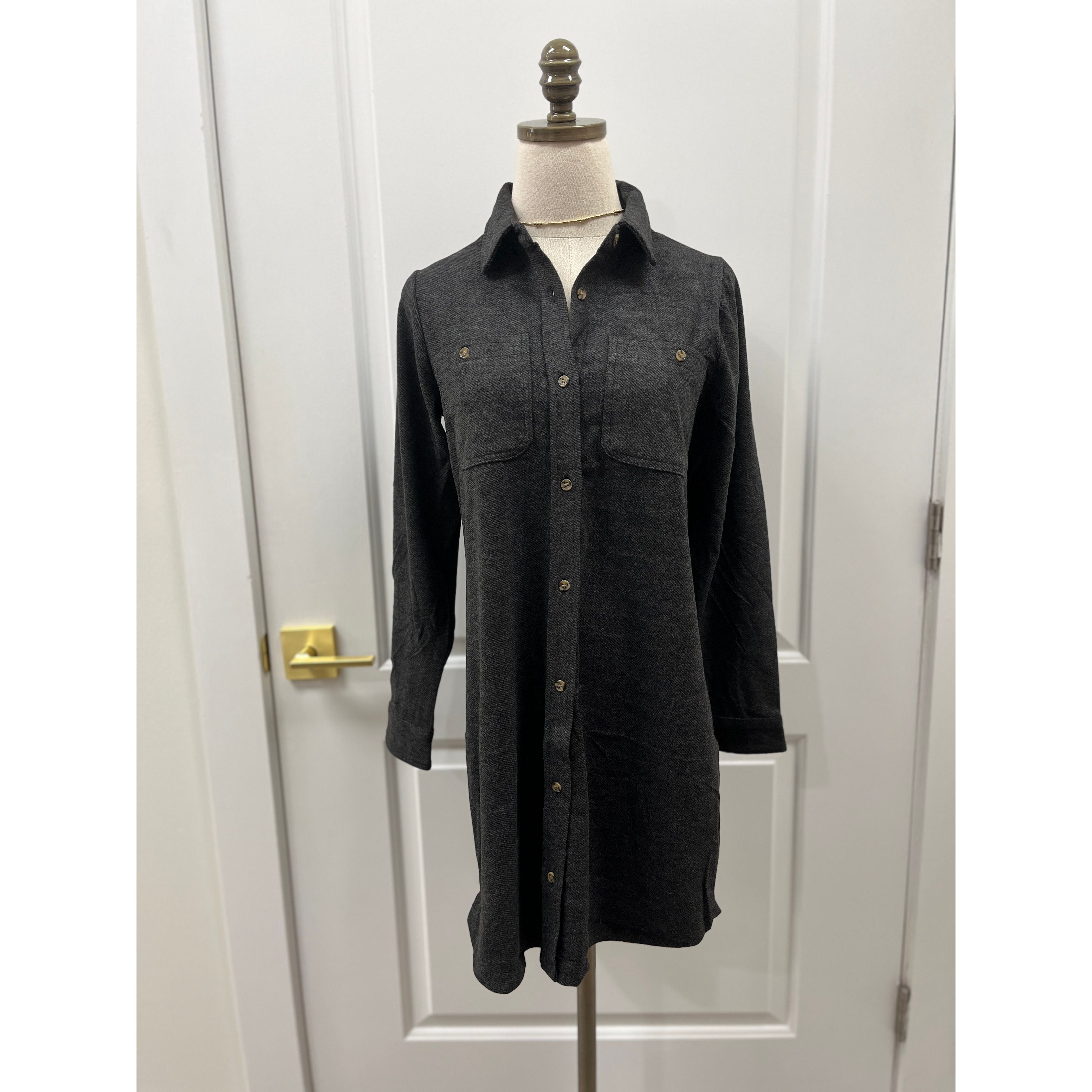 Thread_Supply_Leslie_Dress_Black_Heather_Shirt_Dress_Style_D_BTKS
