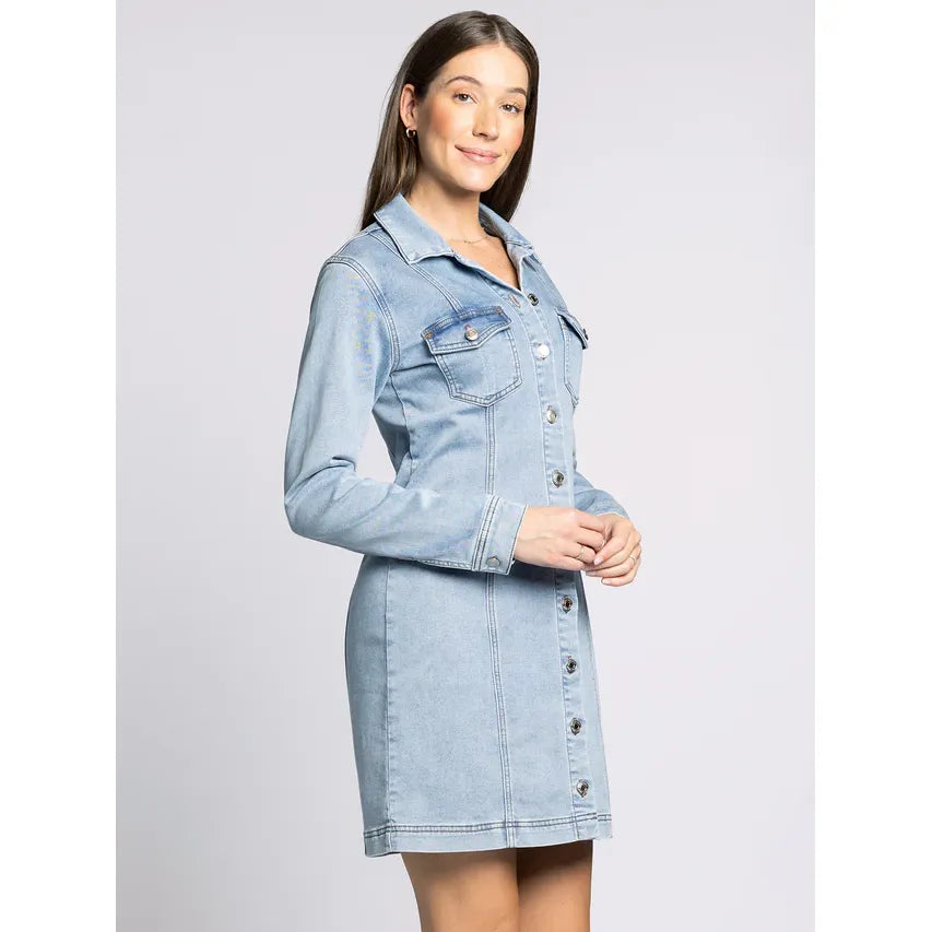 Thread & Supply Ora Dress Bright Denim Style#D1554DEKTS