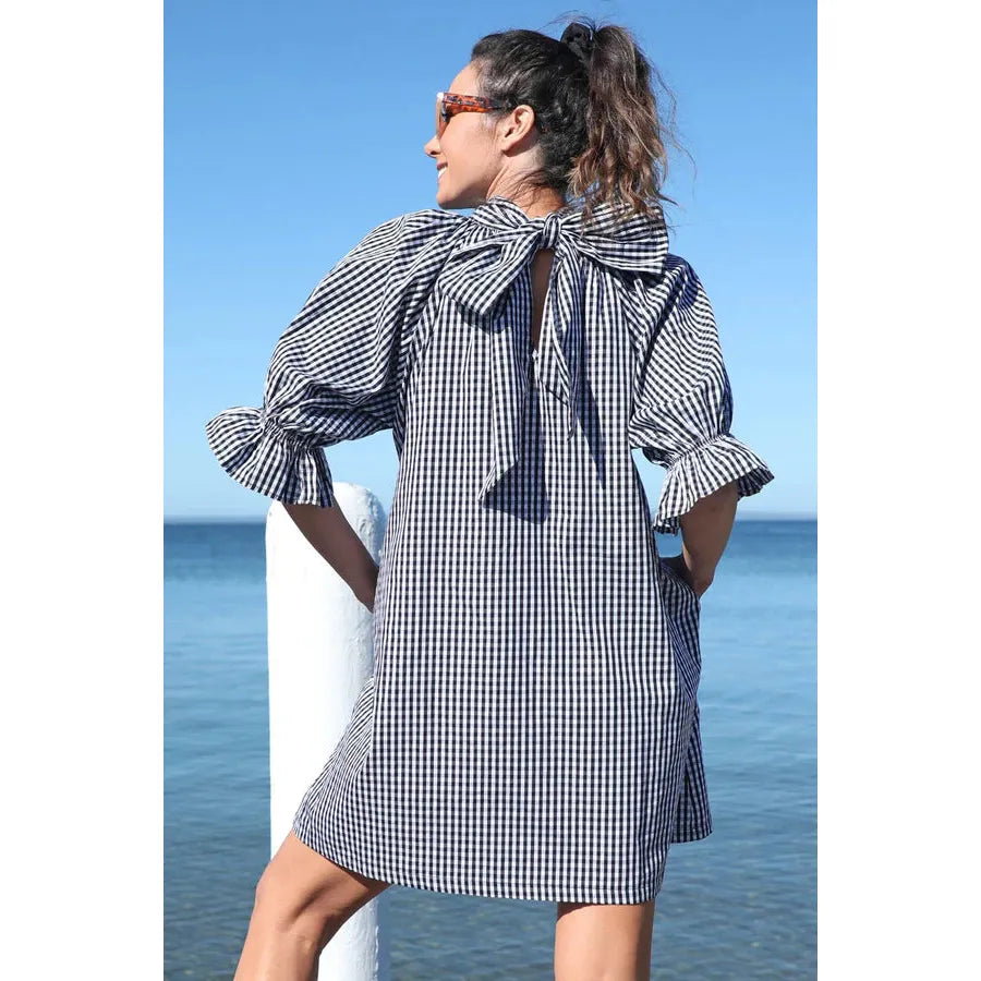 Adrian Reversible Dress Gingham