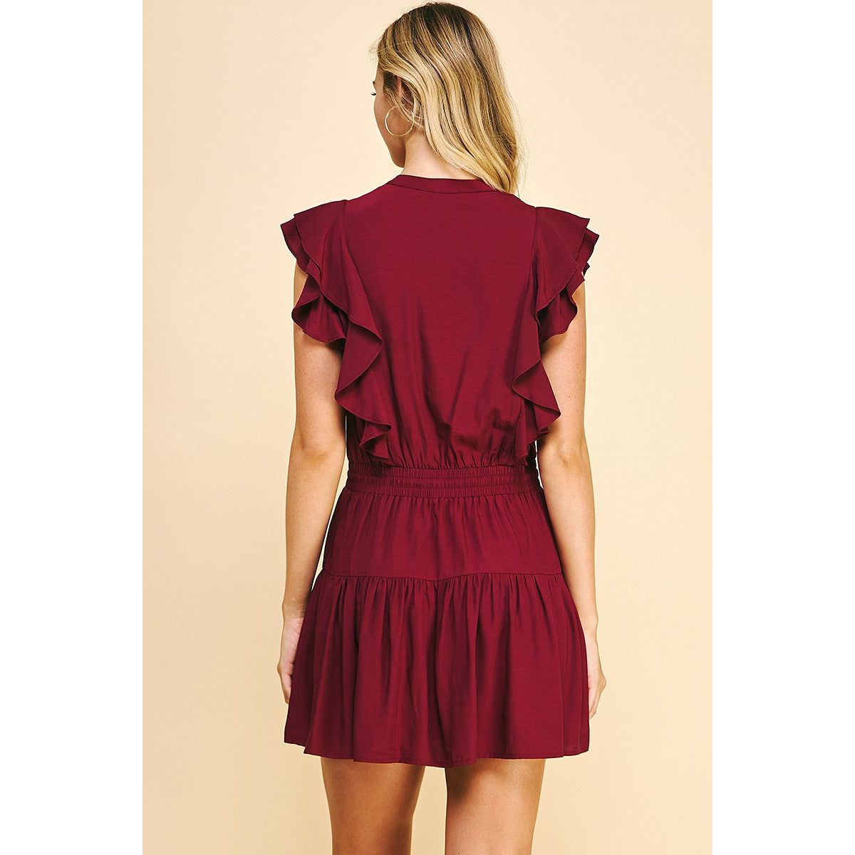 The Kimberly V-Neck Ruffle Dress
