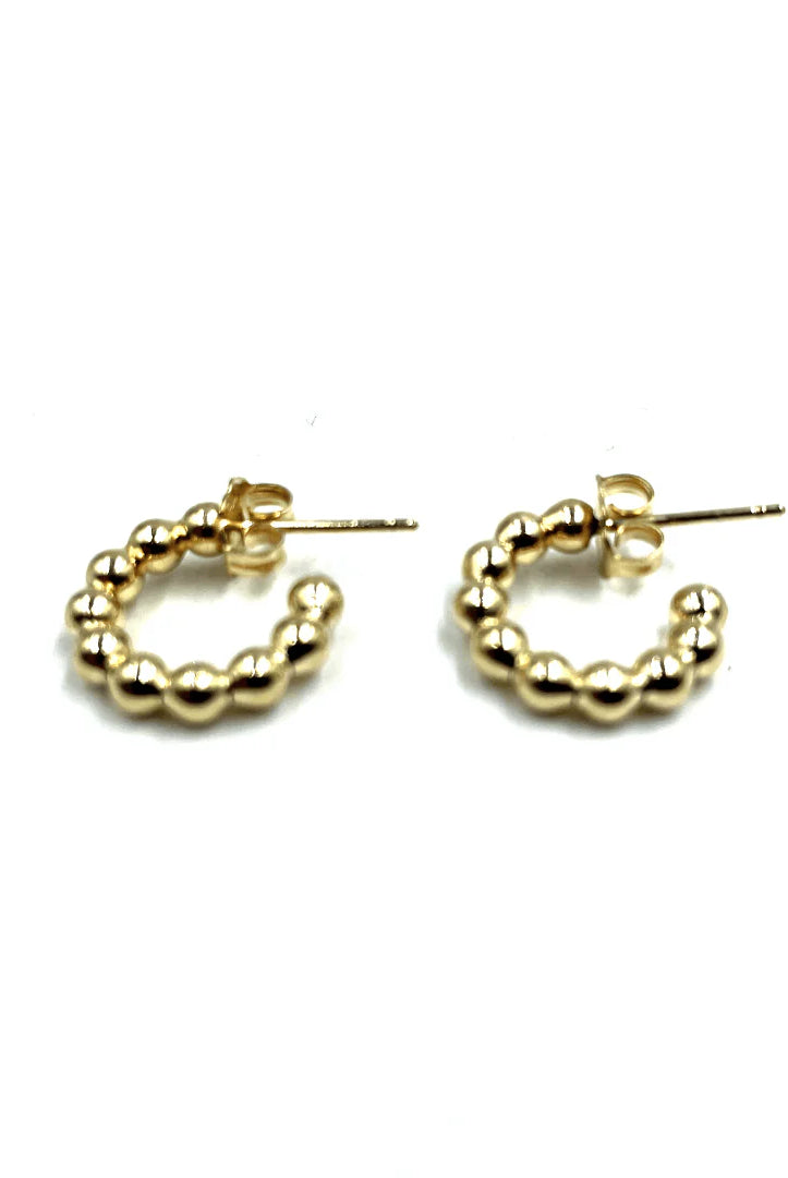 Beaded Hoop Post Earrings - Marj & Lizzie