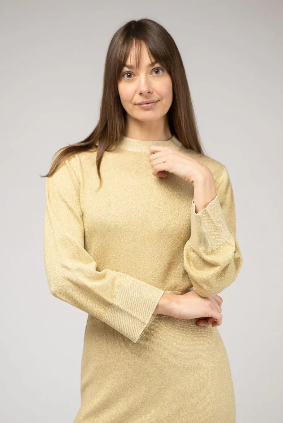 Shimmer Crewneck Gold - Marj & Lizzie