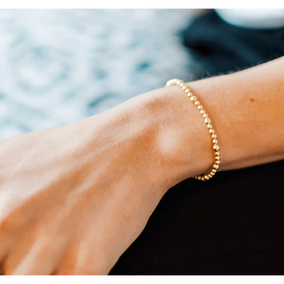 3mm+4mm 14 K Gold Filled Karma Waterproof Bracelet
