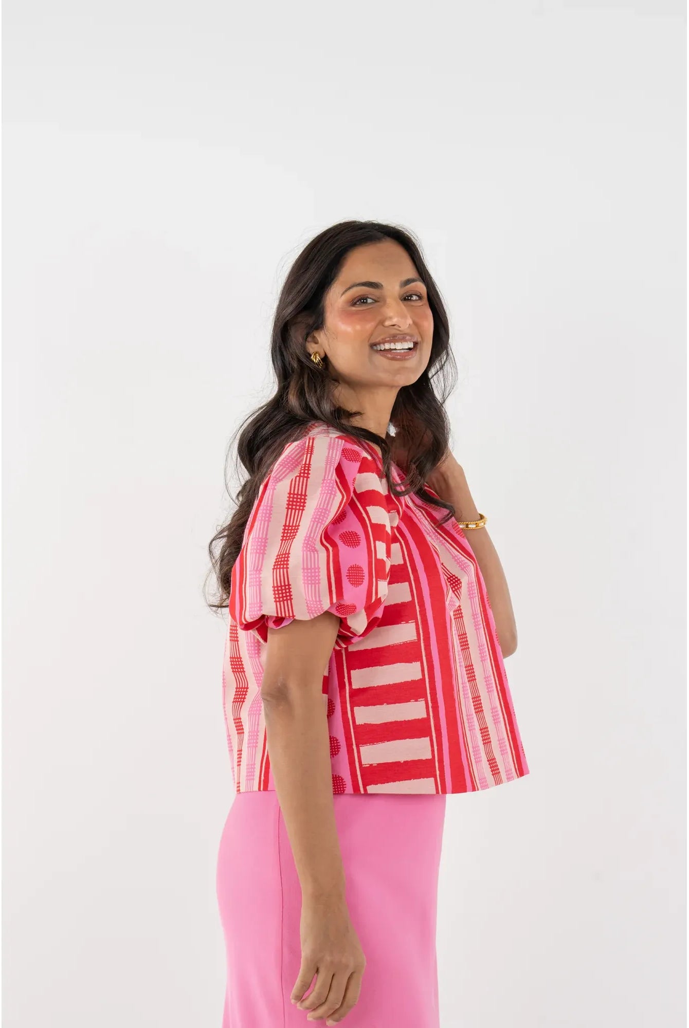 Jane Top Peach Jubilee - Marj & Lizzie