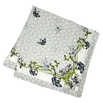 floral scarf fornash blue