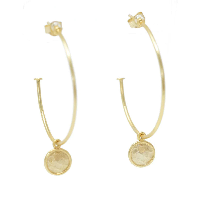Hoop No. 25 Gold Drop
