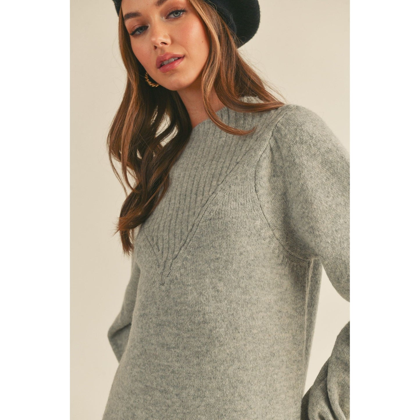 Eilene Grey Sweater Dress