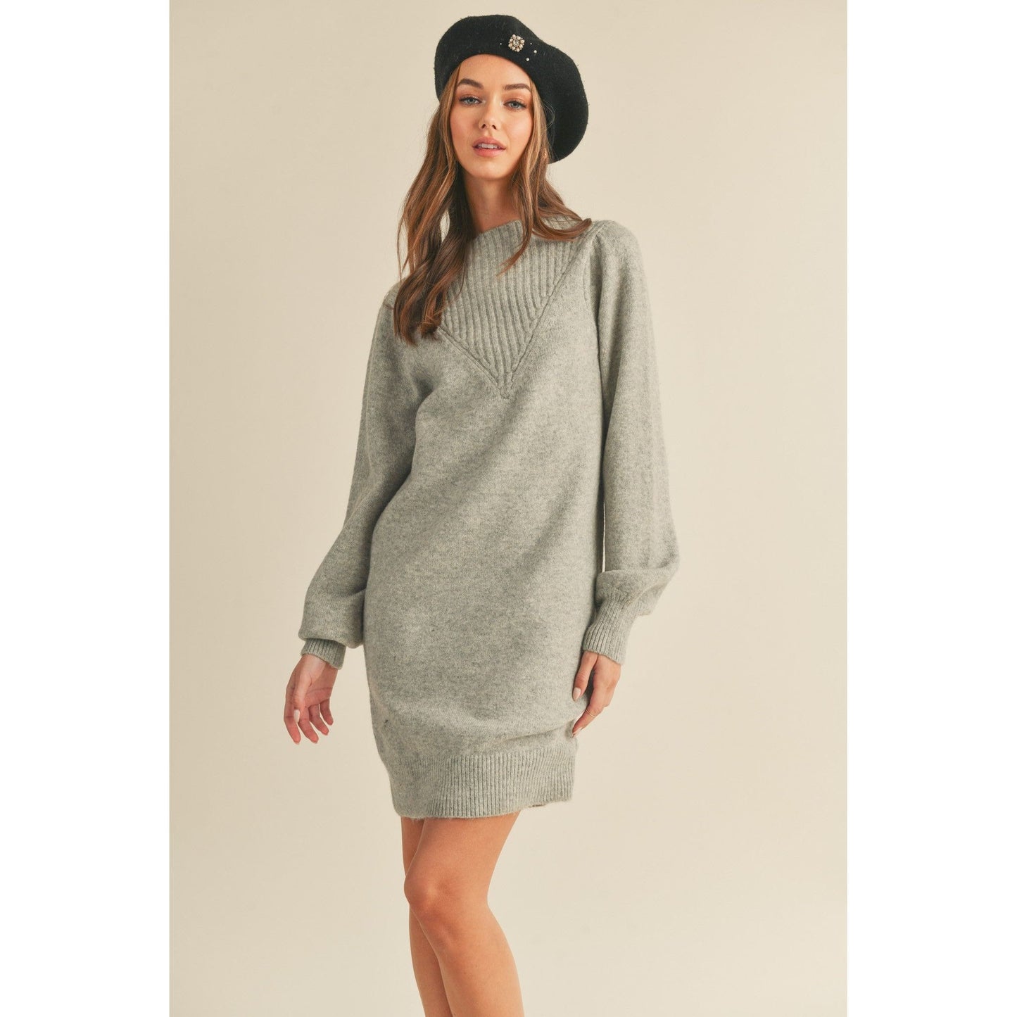 Eilene Grey Sweater Dress