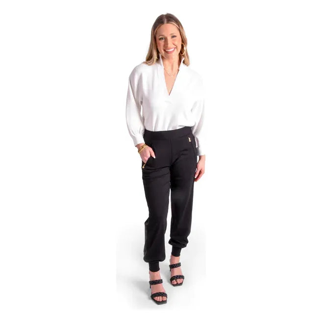 Downtown Jogger in Black Ponte