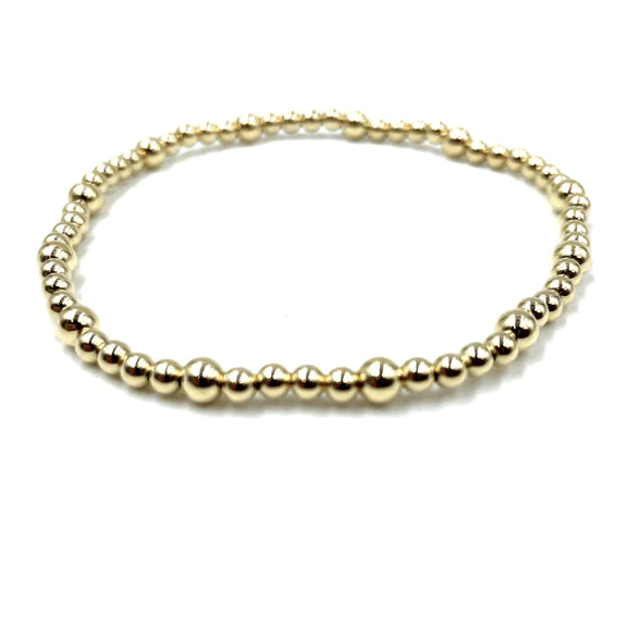 3mm+4mm 14 K Gold Filled Karma Waterproof Bracelet