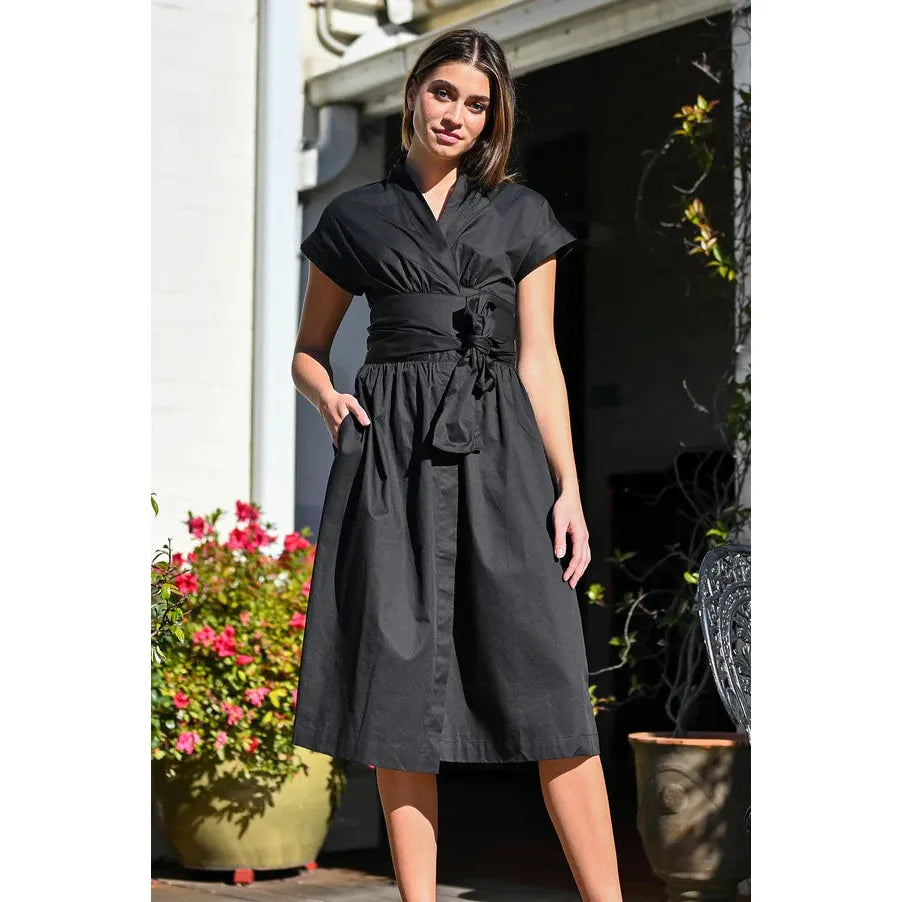 Kennedy Wrap Dress in Black
