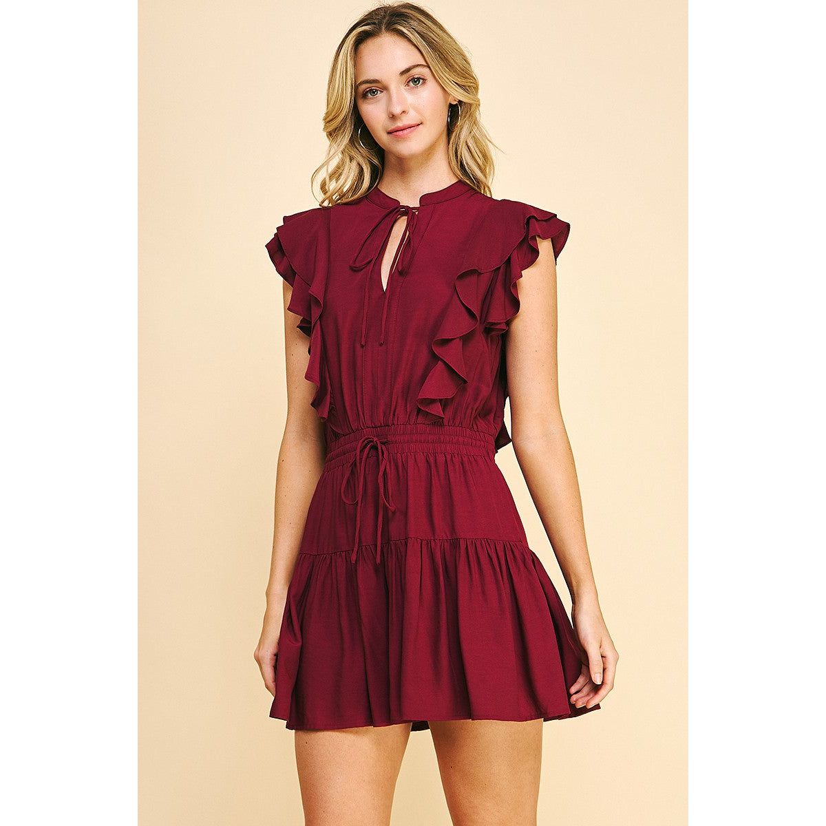 The Kimberly V-Neck Ruffle Dress