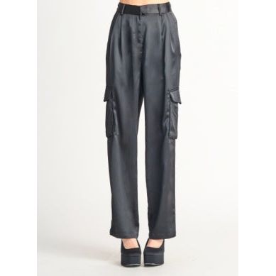 The Elizabeth Satin Cargo Pants