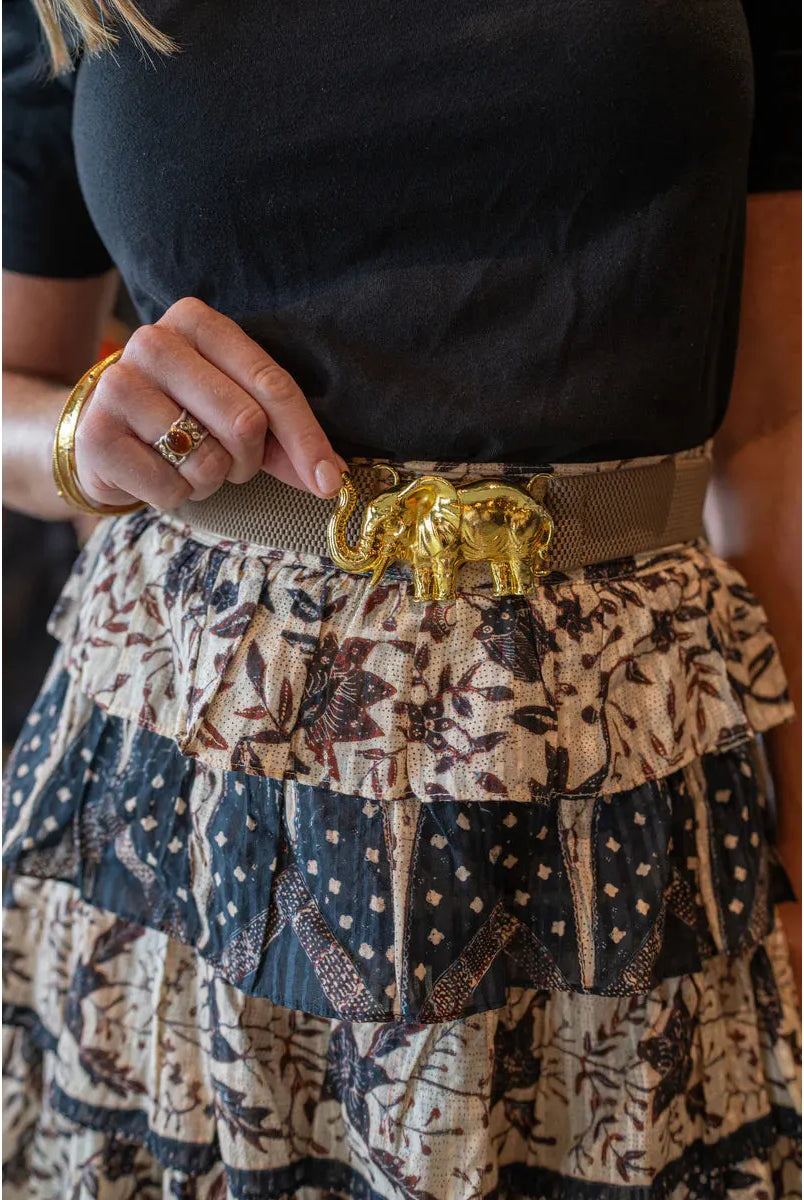 Taupe Garland Band accessory with a sleek, minimalist design, crafted by Garland Bags, perfect for stylish waist or wrist wear.
