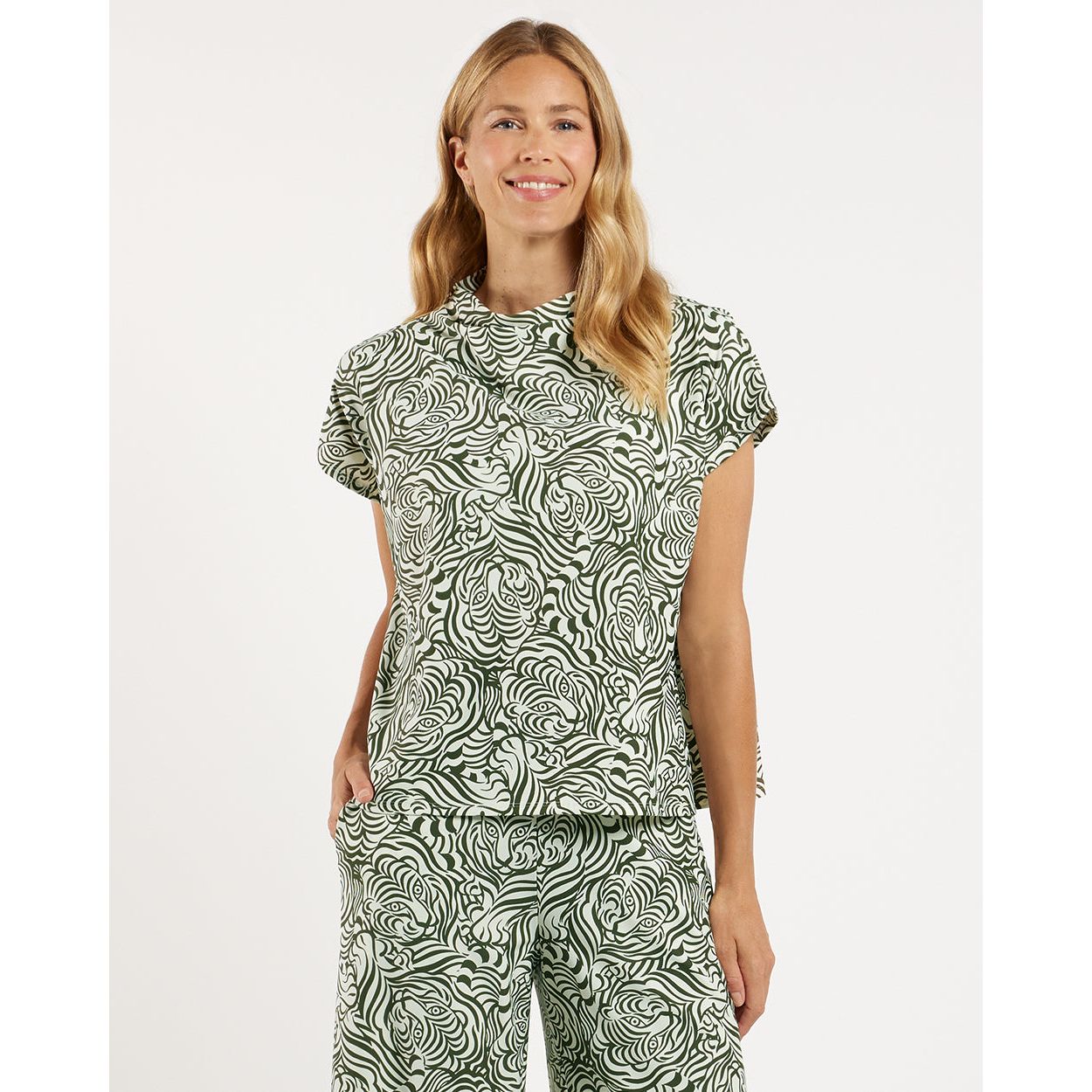 tillie jude connally hidden tiger cream top green 301760