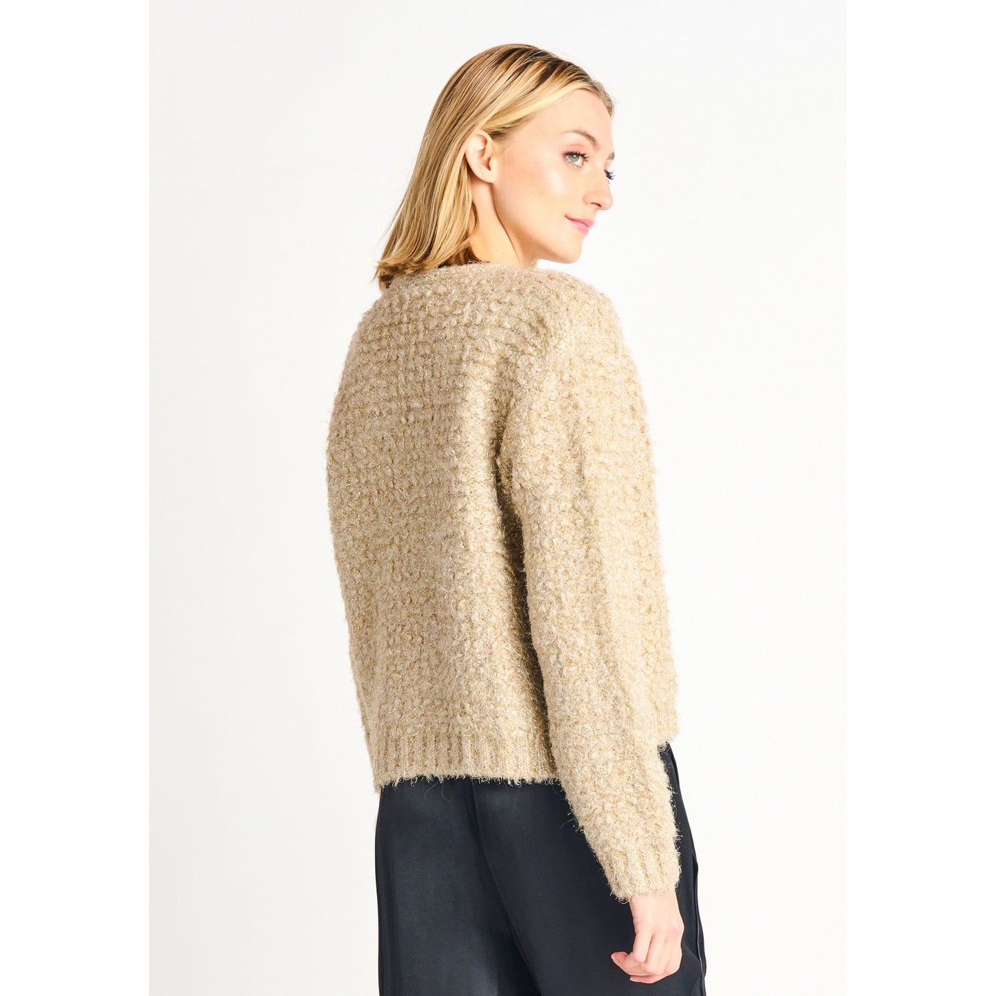 Lurex Boucle Cardigan