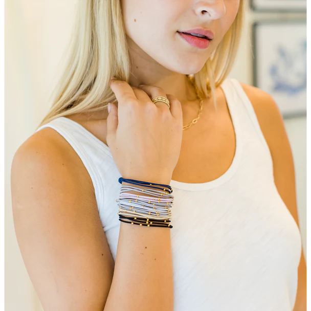 Water Pony Bracelet Hair Bands in Black and Beige