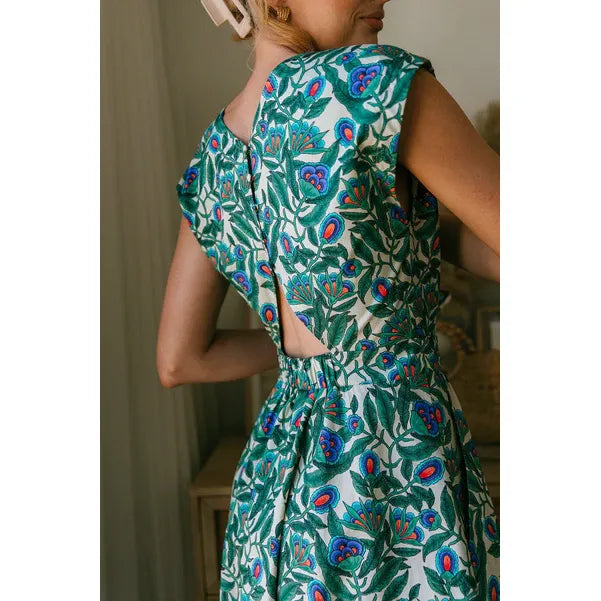 Abby Dress in Forrest Blum - Marj & Lizzie