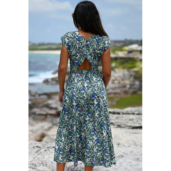 Abby Dress in Forrest Blum - Marj & Lizzie