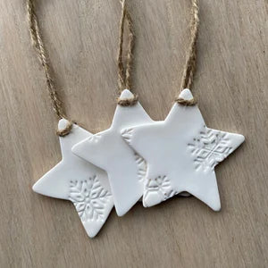 Snowflake Embossed Star Large